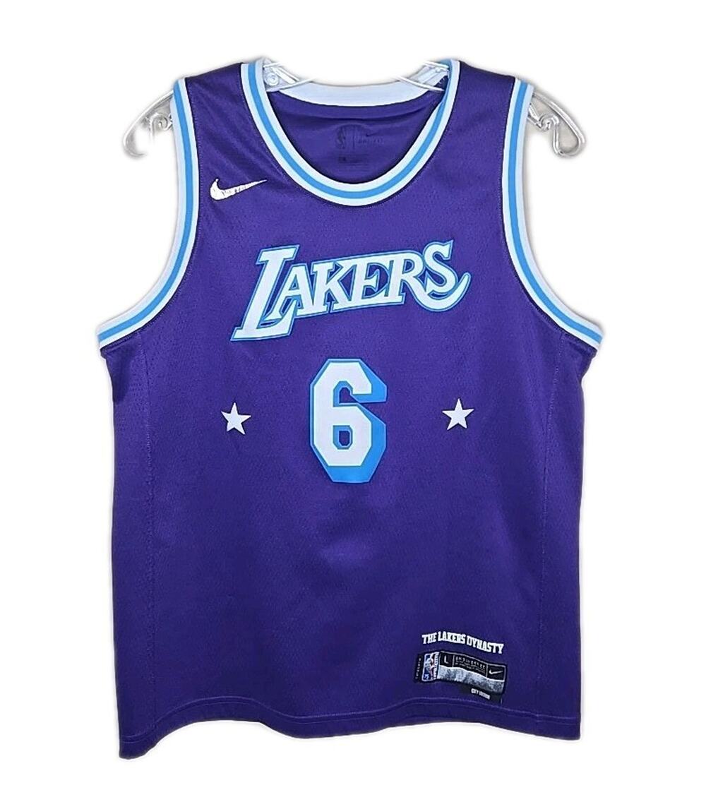 Nike 75th City Edition Los Angeles Lakers LeBron James Jersey - Youth Large